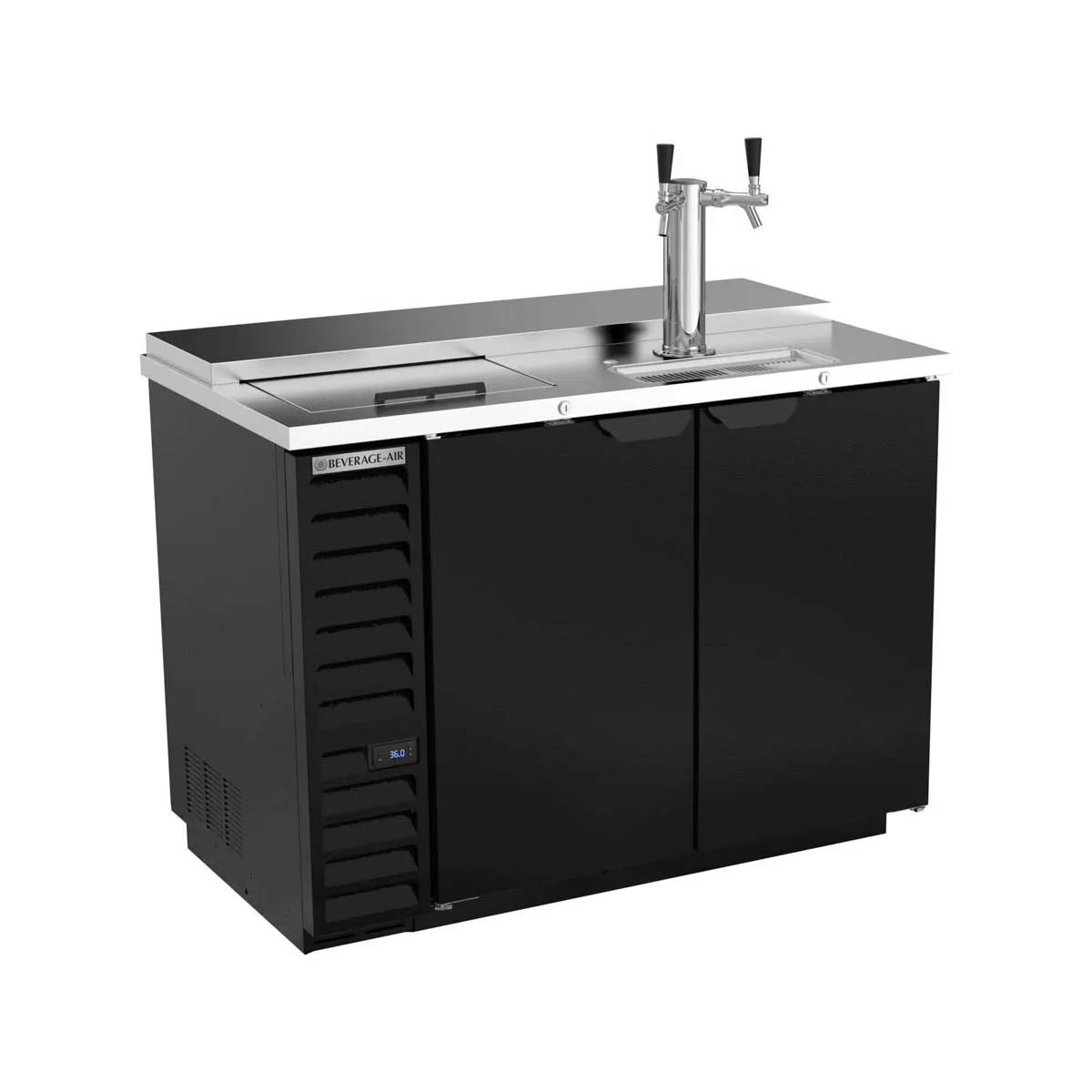 Beverage Air DD50HC-1-C-B 50" 1 Column Draft Beer Cooler, 2 Keg, 17.86 cu. ft.