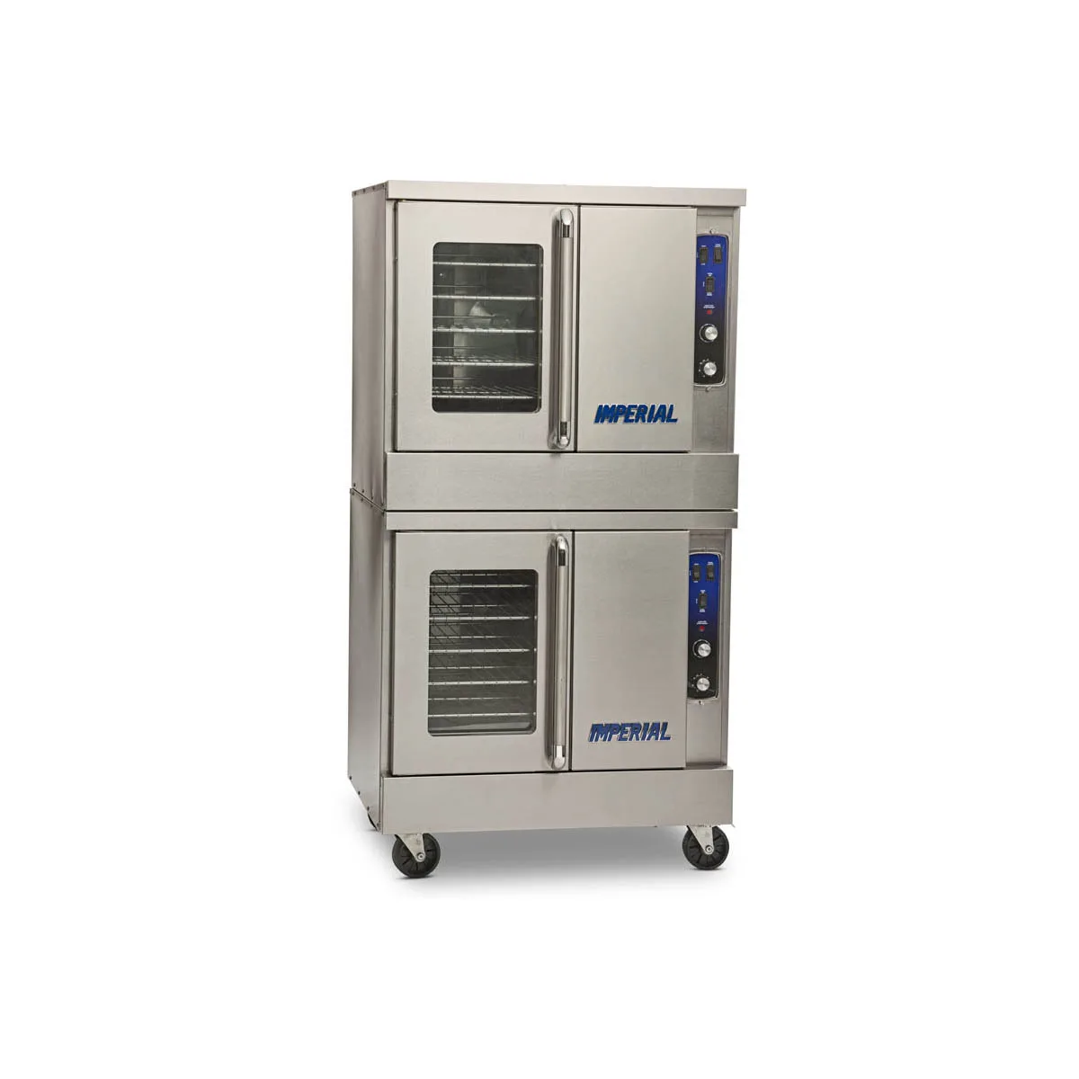 Imperial PCVG-2 Double Deck Gas Convection Oven w/ Standard Depth, Manual Controls, Turbo Flow System, 140.000 BTU