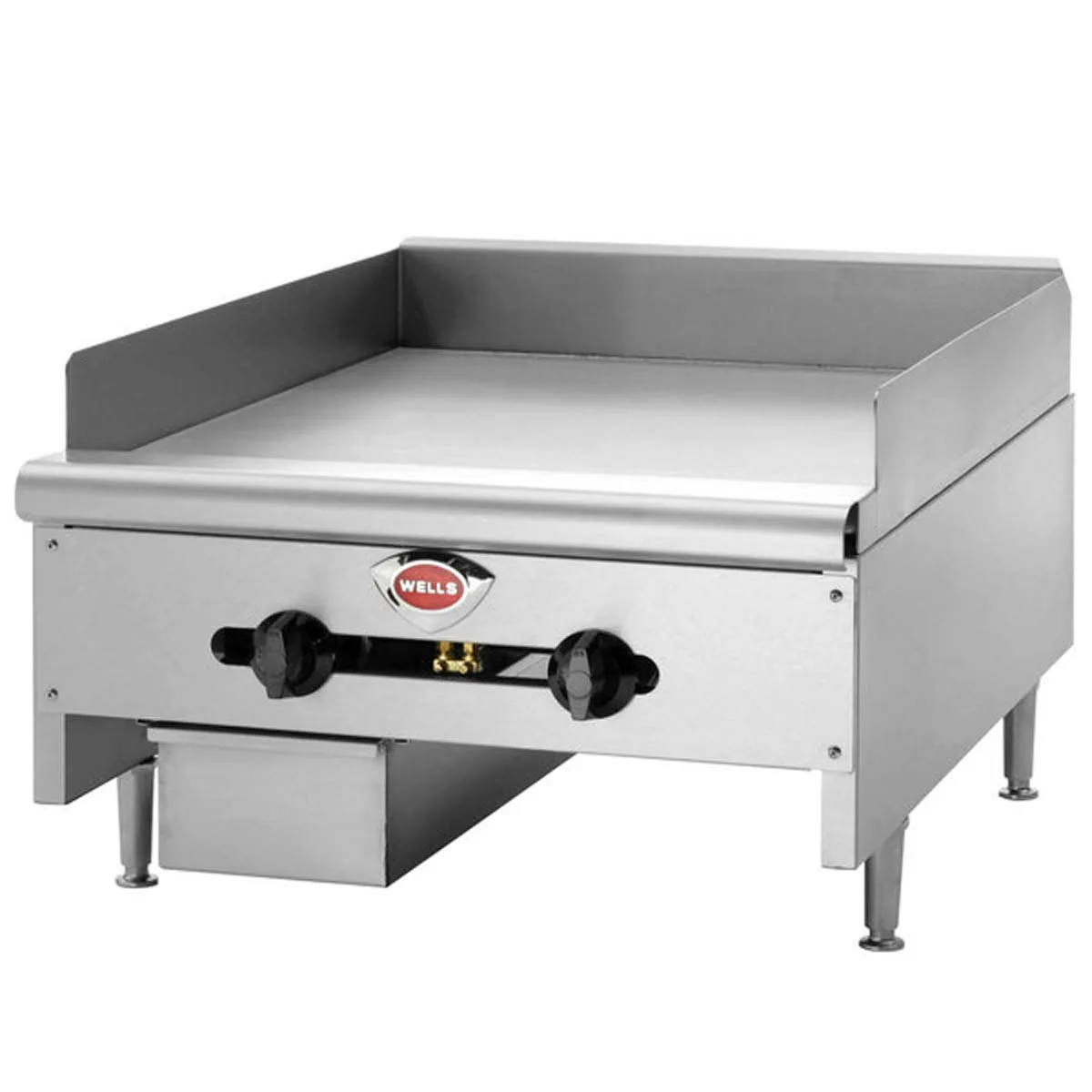Wells HDTG-2430G 24" Countertop Thermostatic Gas Griddle, 3/4" Steel Plate, 60.000 BTU