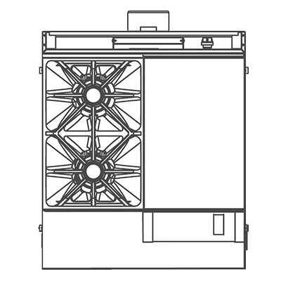 Southbend P32N-XG 32" Gas Heavy Duty Range w/ (2) Open Burners, 16" Griddle Right, Modular Base, 130.000 BTU