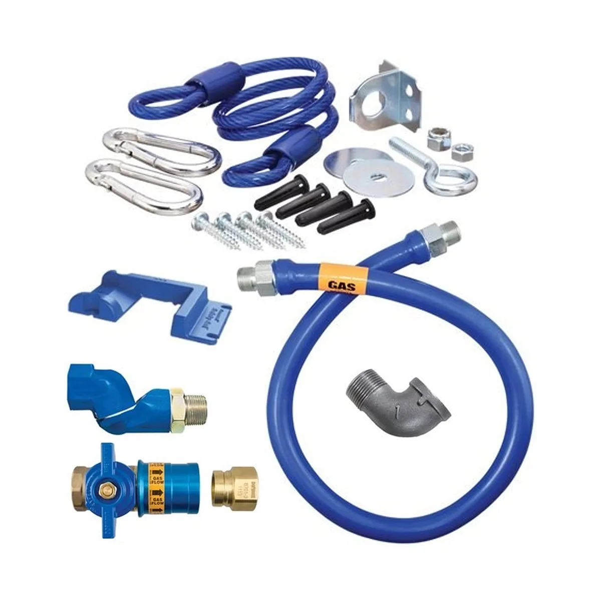 Dormont 1675KITCFS72PS Deluxe Safety Quik 72" Gas Connector Kit, Swivel MAX, Elbow, Safety Set