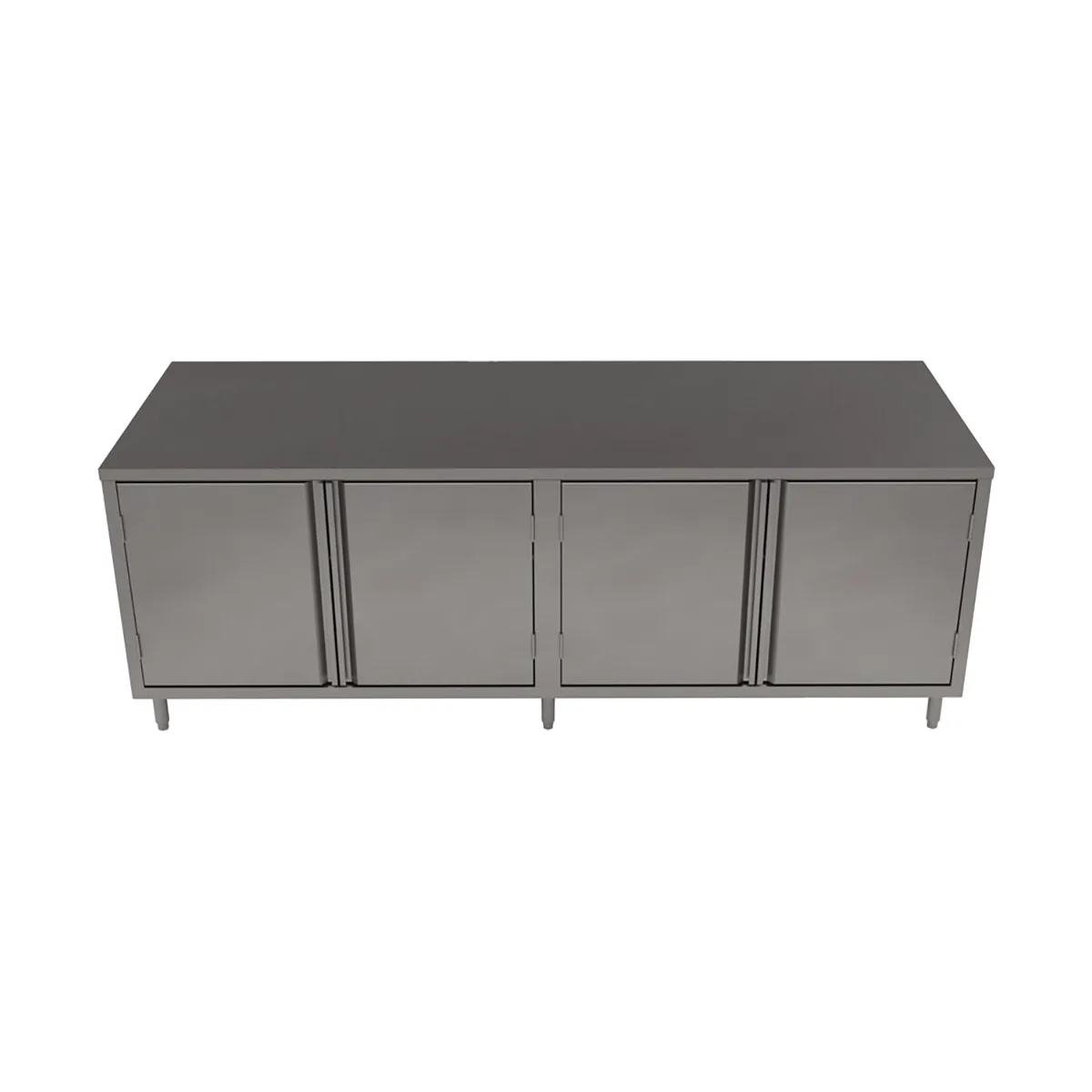 BK Resources CST-3684H2 84" Cabinet Base Dual Access Hinged Doors Work Table