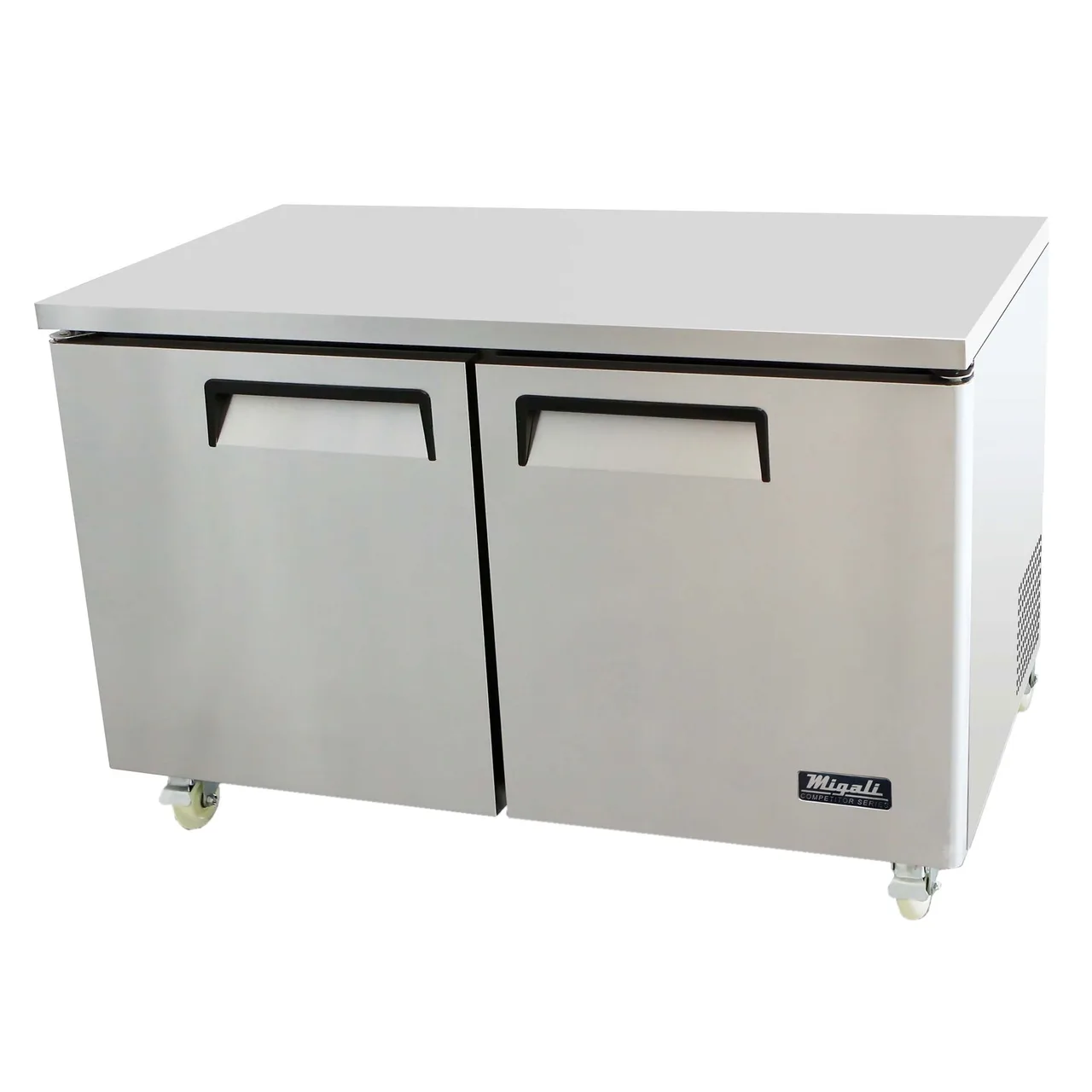 Migali C-U60R-HC 60" 2-Door Undercounter Refrigerator, Stainless Steel, 18.2 cu. ft., Rear Mount