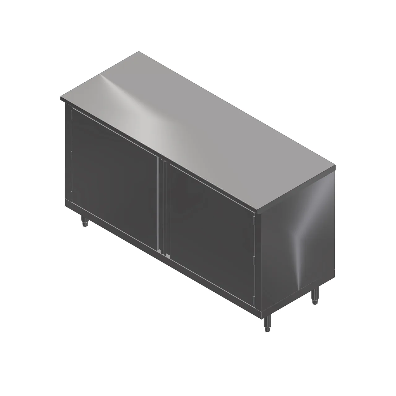 John Boos 4CH6-2448 48" Cabinet Base Hinged Doors Work Table