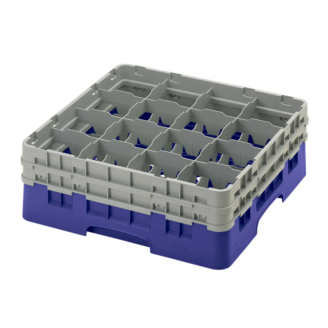 Cambro 16S534186 Camrack Glass Rack, Navy Blue, Full Size, 19-3/4 x 19-3/4, 16 Compartments