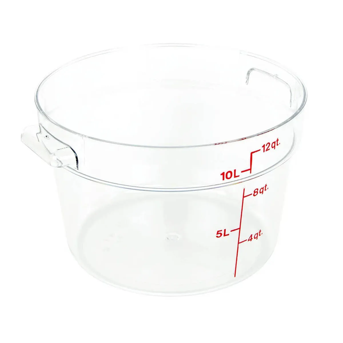 Cambro RFSCW12135 - Round 12‑Quart Clear Polycarbonate Storage, 14.9" Dia x 8.4" H, Molded Handle