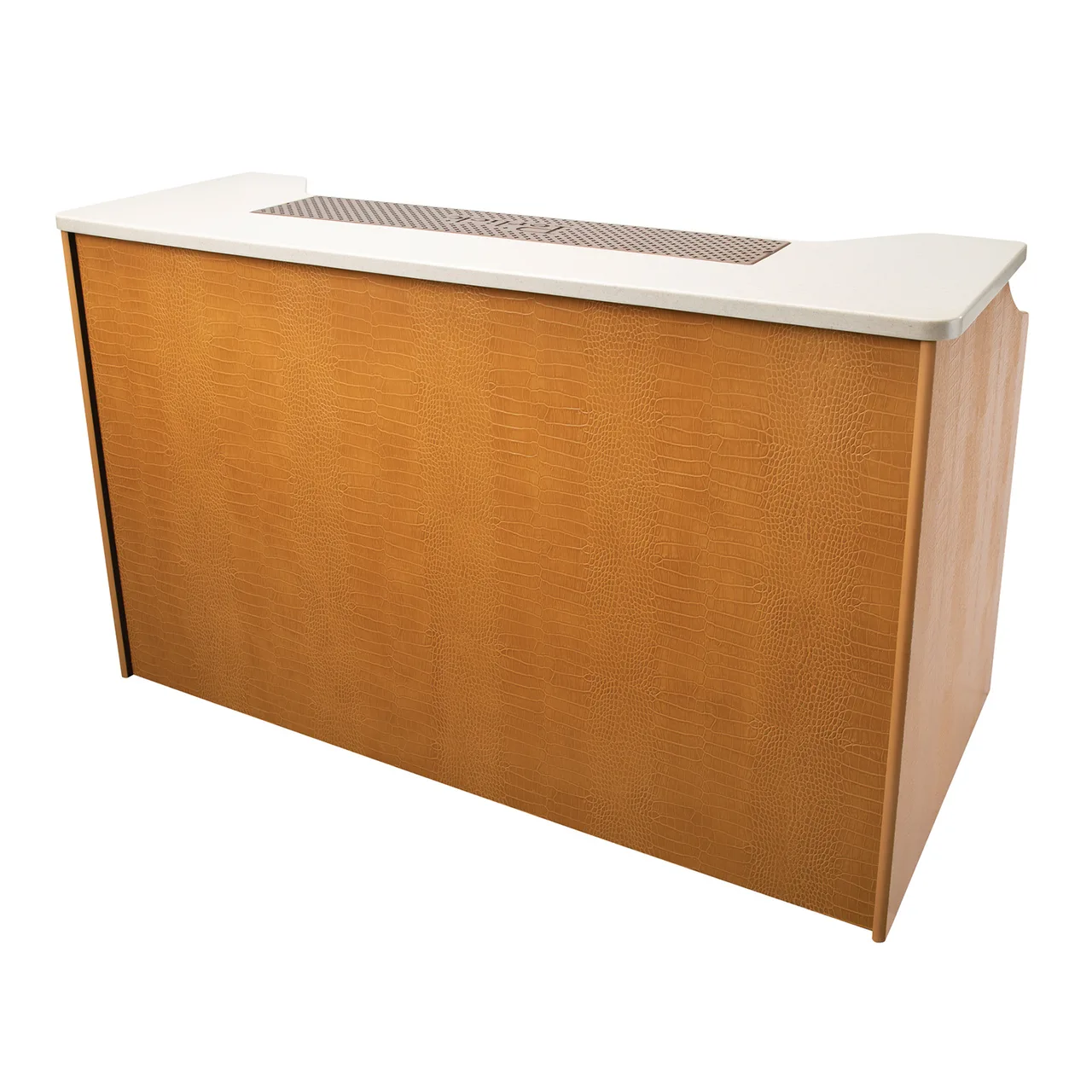 Perlick MOBS-66LE-TC-VS-001 Toffee Crocodile Leather 70" Mobile Bar With Drainboard