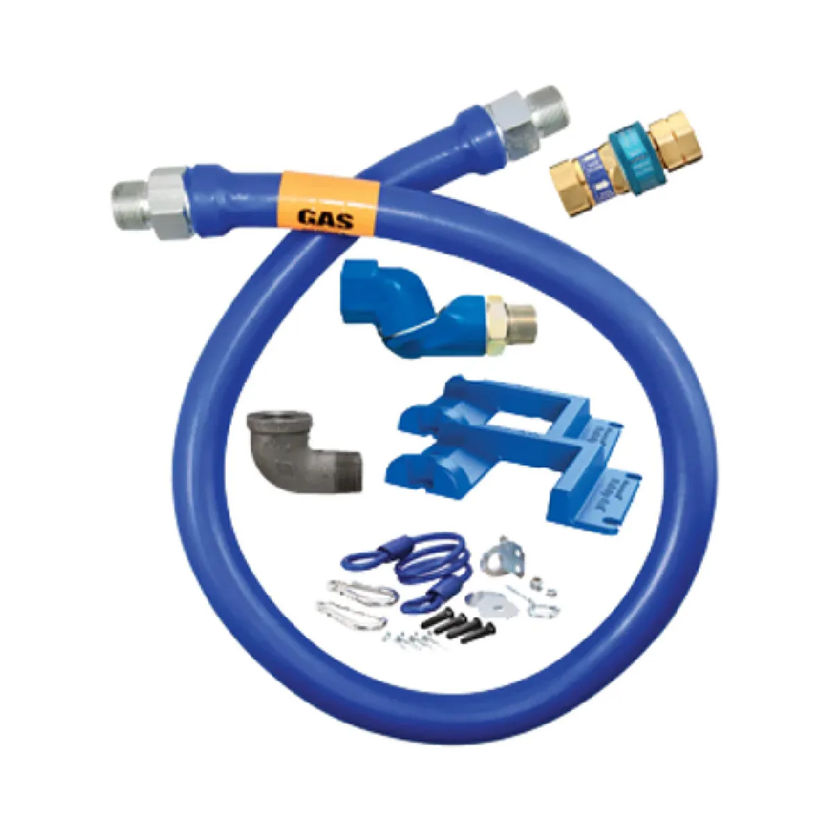 Dormont 1675BPQSR36PS SnapFast 36" Gas Connector Kit w/ Swivel MAX, Elbow, Safety Set, 3/4" Diameter