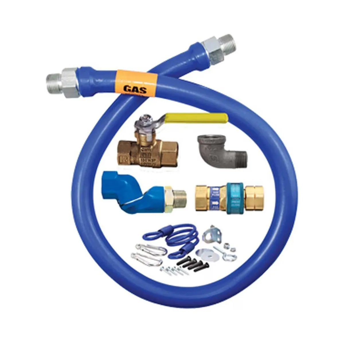 Dormont 16100KITS36 Deluxe SnapFast 36" Moveable Gas Connector Kit w/ Swivel MAX, Elbow, 1" Dia.