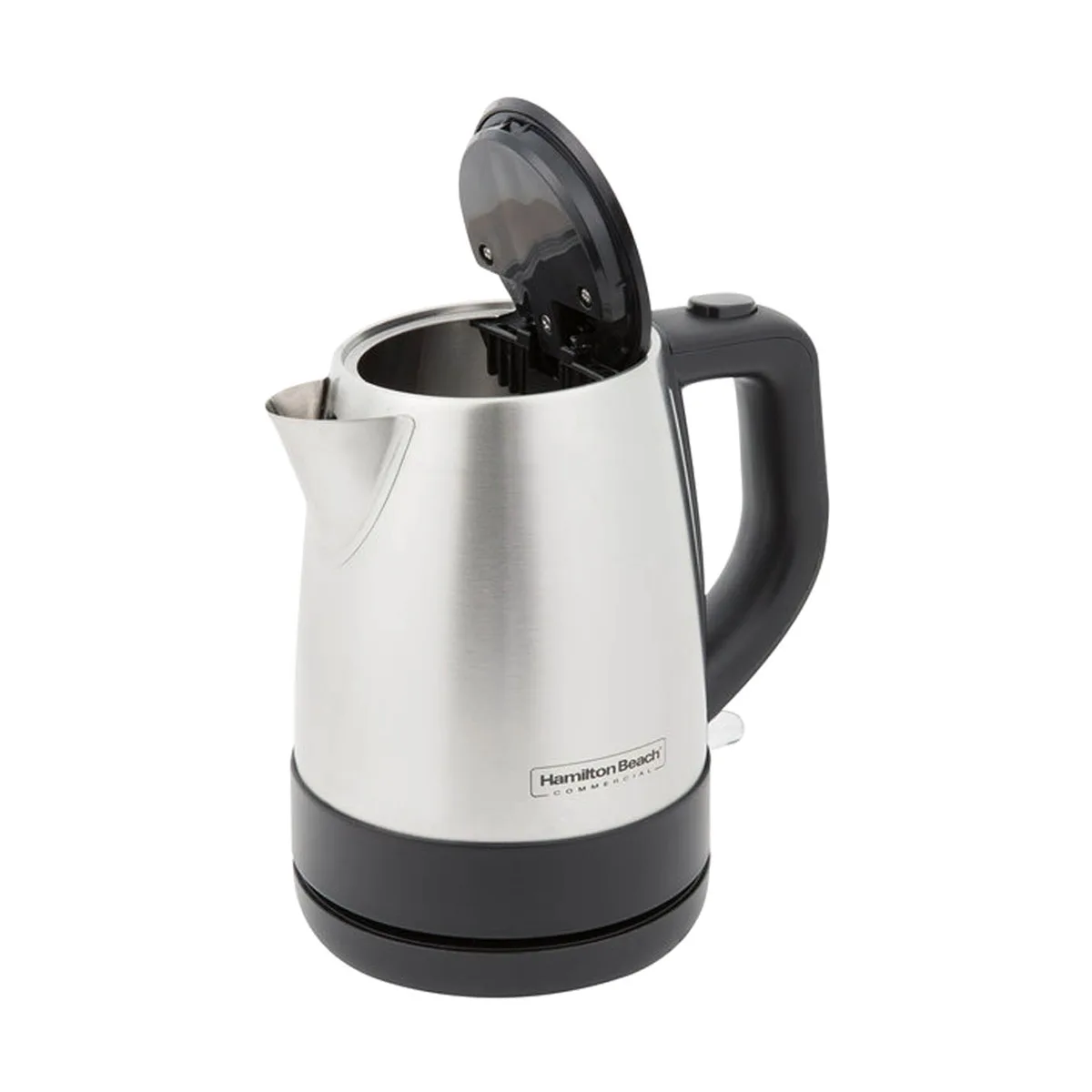 Hamilton Beach HKE110 1L Stainless Concealed Element Shutoff/Boil‑Dry, Spout w/ Mesh, 3′, 120V/1200W
