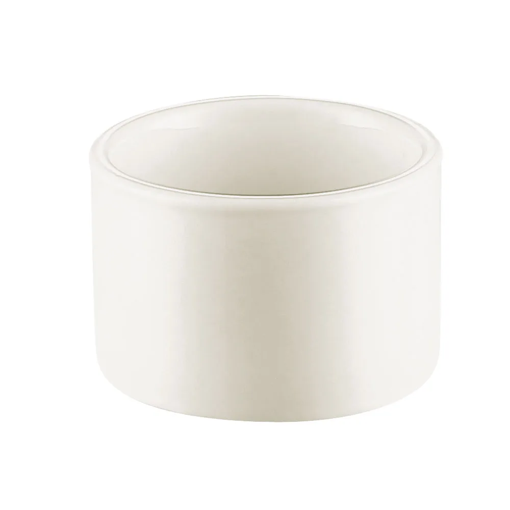 CAC China RKF-C4-P - 5 oz White Porcelain Ramekin, 3" Dia x 2" H, Oven Microwave Safe - 1 Dozen