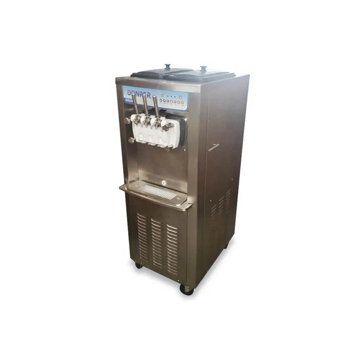 Donper USA D900H Floor Model Two Flavor High Volume Soft Serve Machine, (2) 9.5 qt.