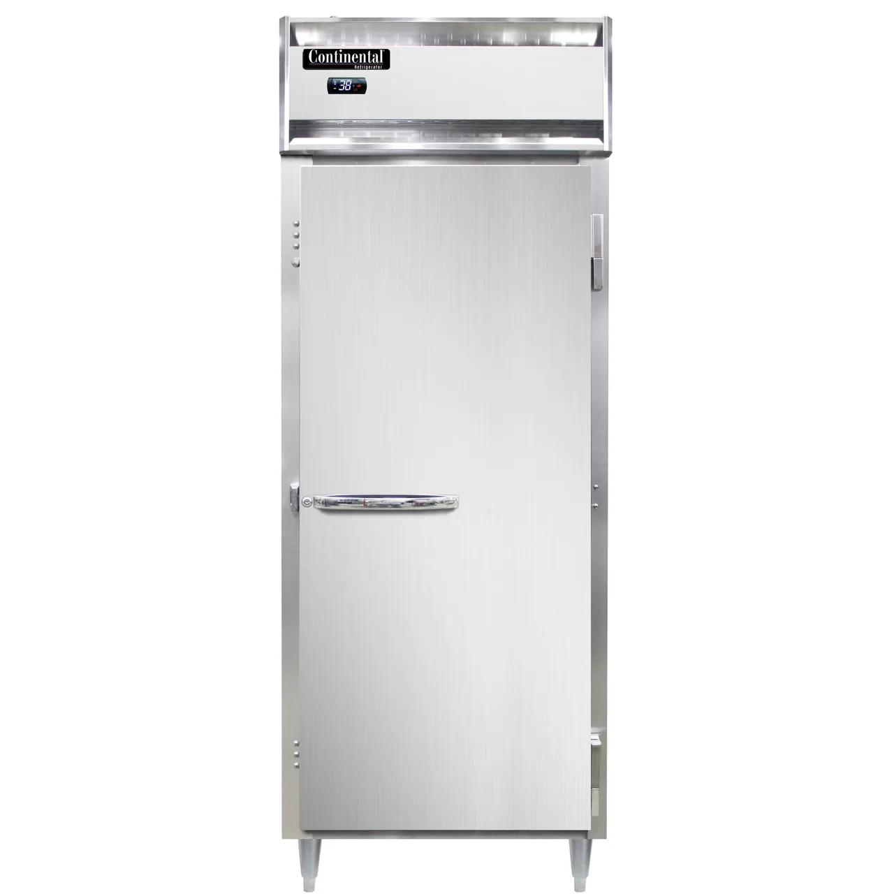 Continental Refrigerator D1REN 28" 1-Section Reach-In Refrigerator w/ Solid Door, Stainless Steel Front Aluminum Exterior, 22 cu. ft.