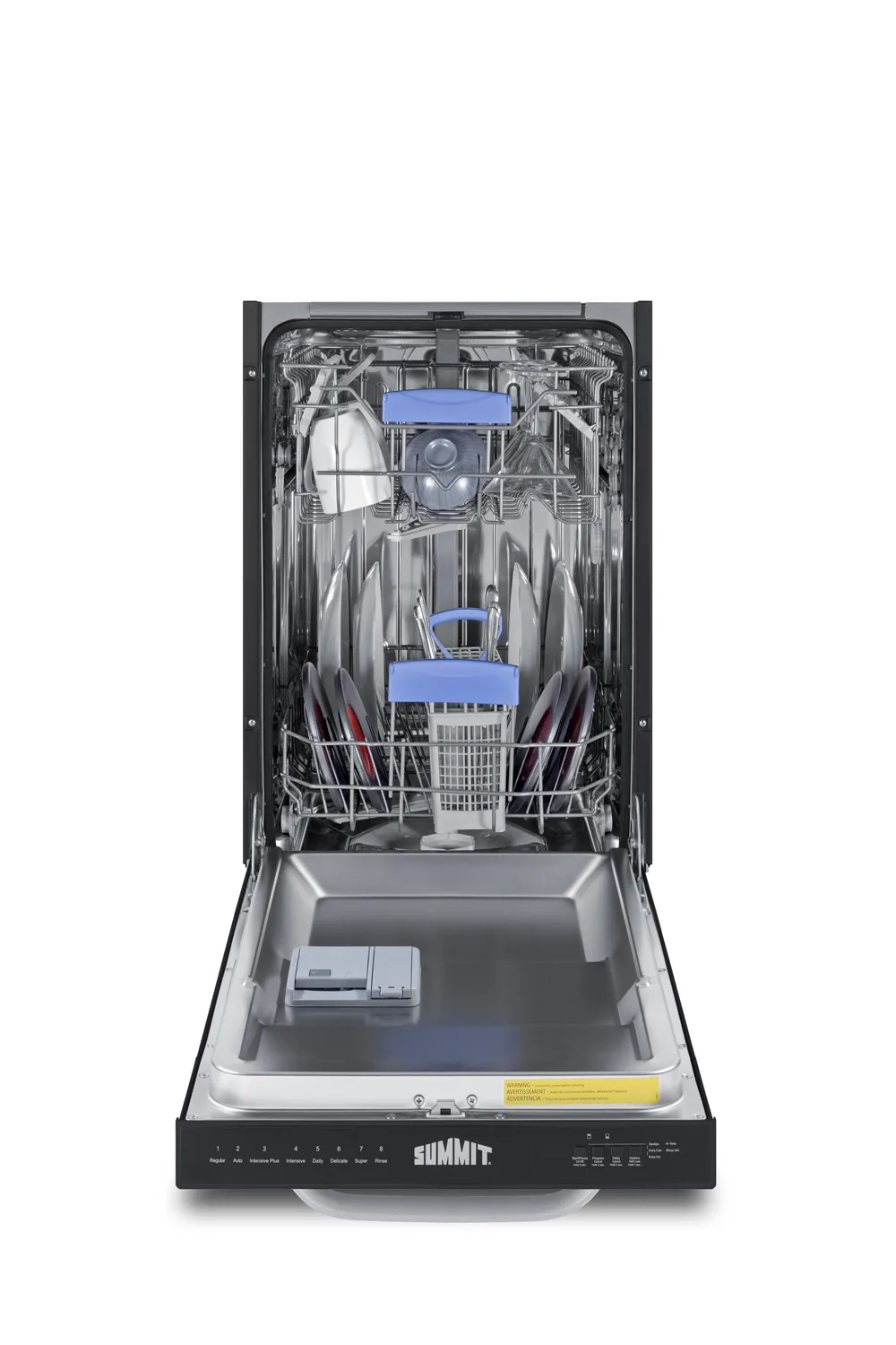 Summit DW184BADA 18" Residential Built-in Dishwasher, ADA Compliant / 8 Wash Programs - Black Door