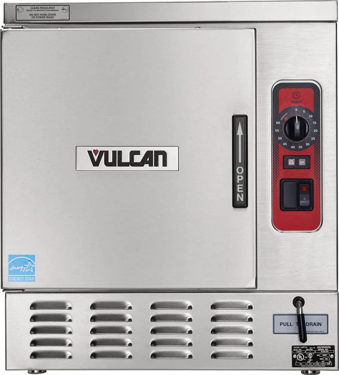Vulcan C24EO5 5 Pan Boilerless/Connectionless Electric Countertop Convection Steamer, 12 kW