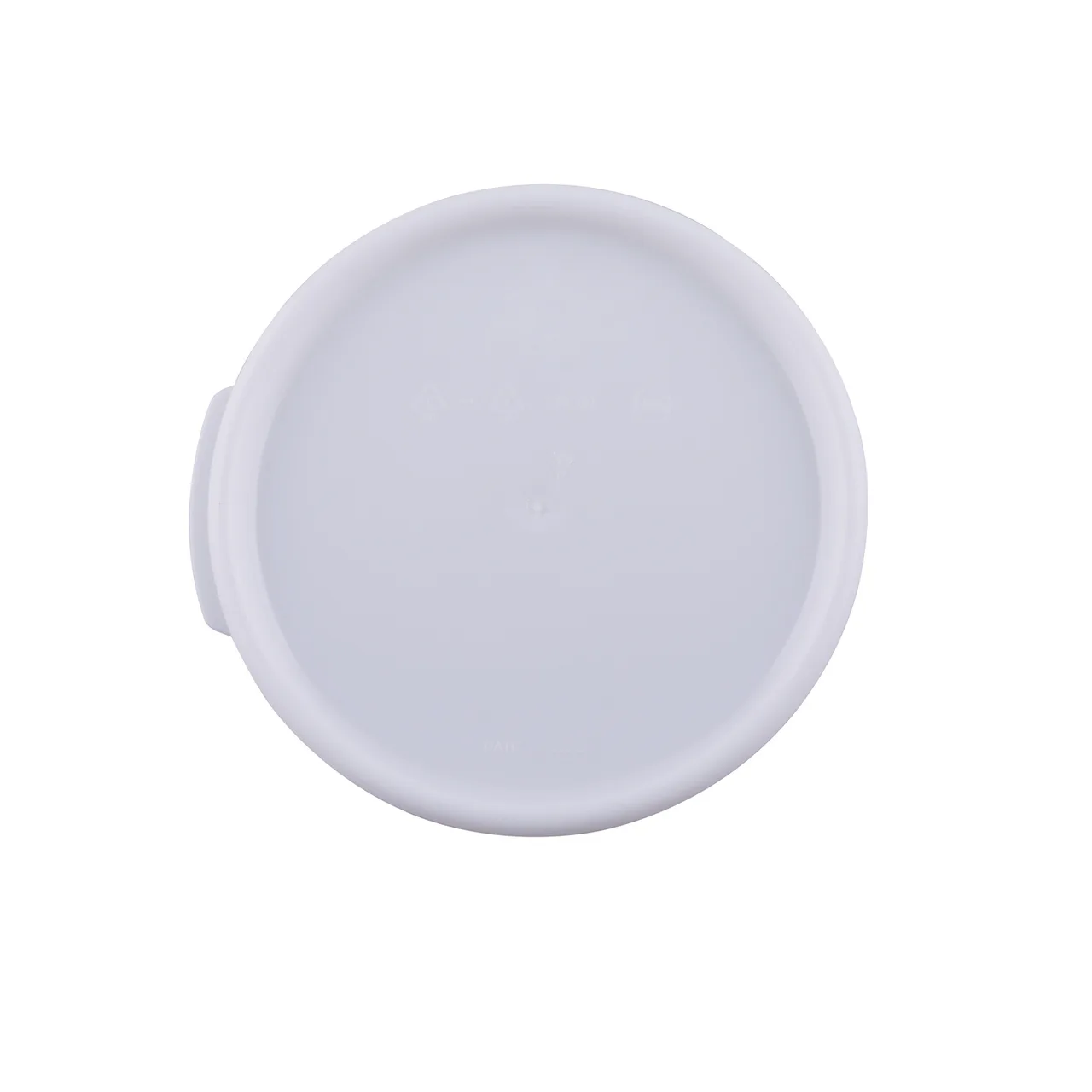 CAC China FS3R-1CV-W Food Storage Container Cover, 1 qt, Round, Polypropylene, White, BPA Free