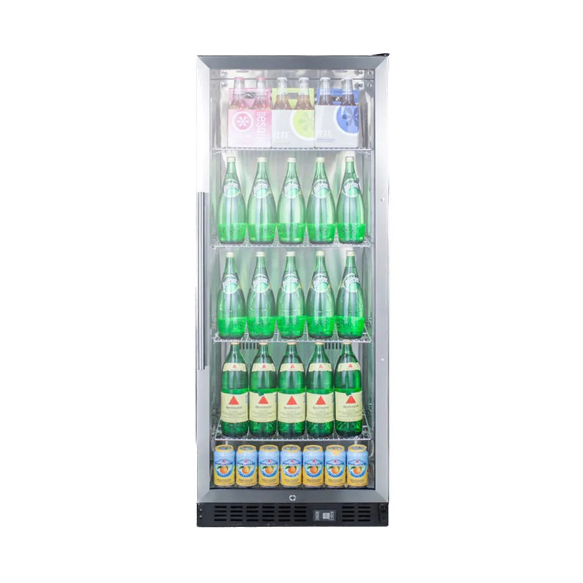 Summit SCR1156CSS Beverage Merchandiser with Locking Glass Door, 11 cu.ft
