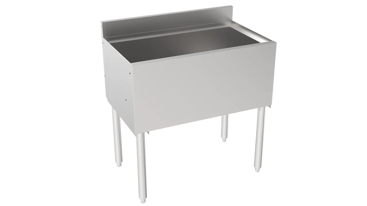 Krowne 18-30 Silver Series Insulated Ice Bin with Full Sliding Cover