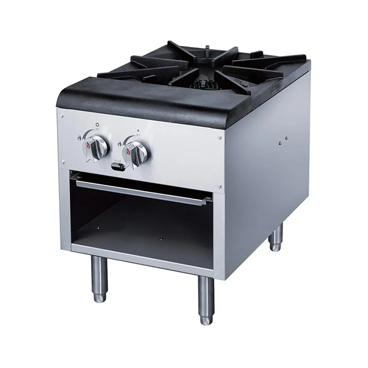 Dukers Appliance Co DCSPA1 18" (1) Cast Iron 3-Ring Burner Gas Stock Pot Range, 80.000 BTU