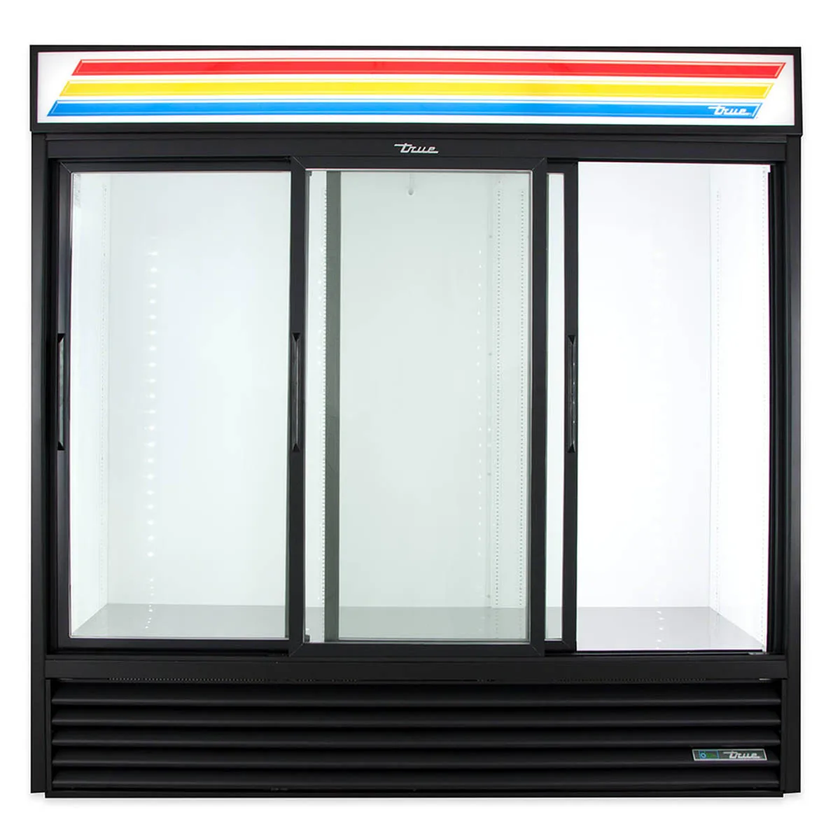 True GDM-69-HC-LD 78" 3-Section Thermal Glass Sliding Door Refrigerated Merchandiser
