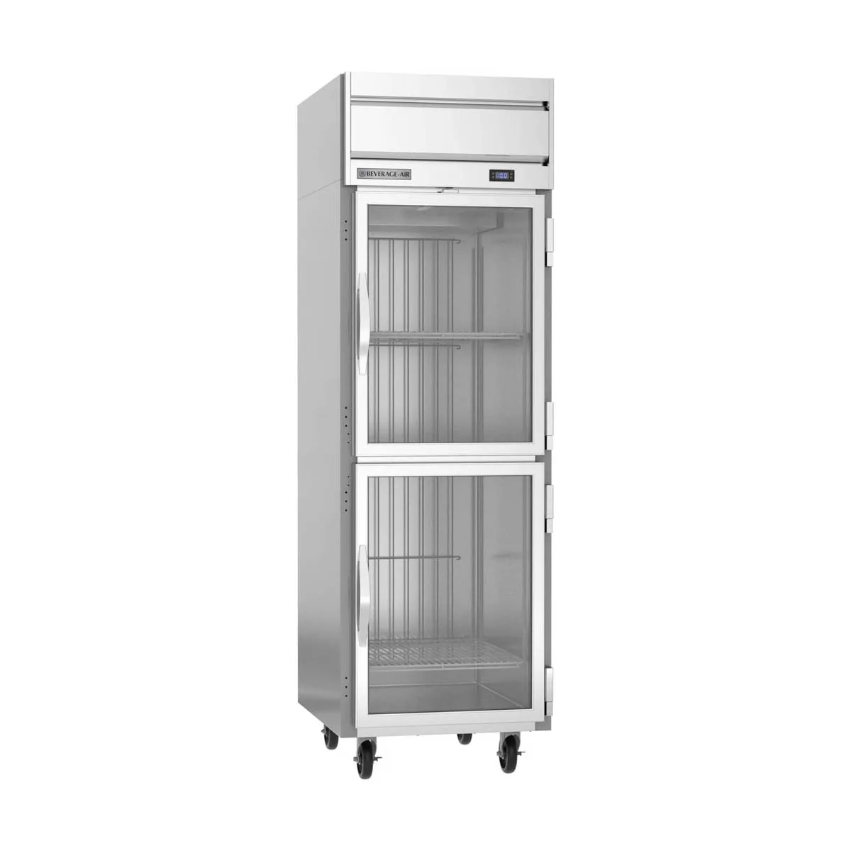 Beverage Air HFS1HC-1HG 26" 1-Section Reach-In Freezer, 2 Half Glass Doors, Top Mounted, 21 cu. ft.