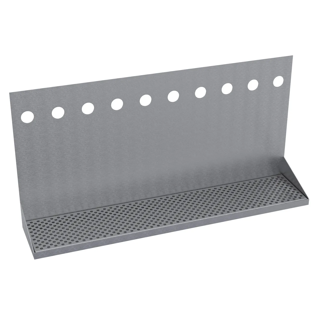 Krowne KHT-30S Hanging Tray, 30" OA Length Brushed Steel for Ten Faucet Wall/Under‑Counter Towers