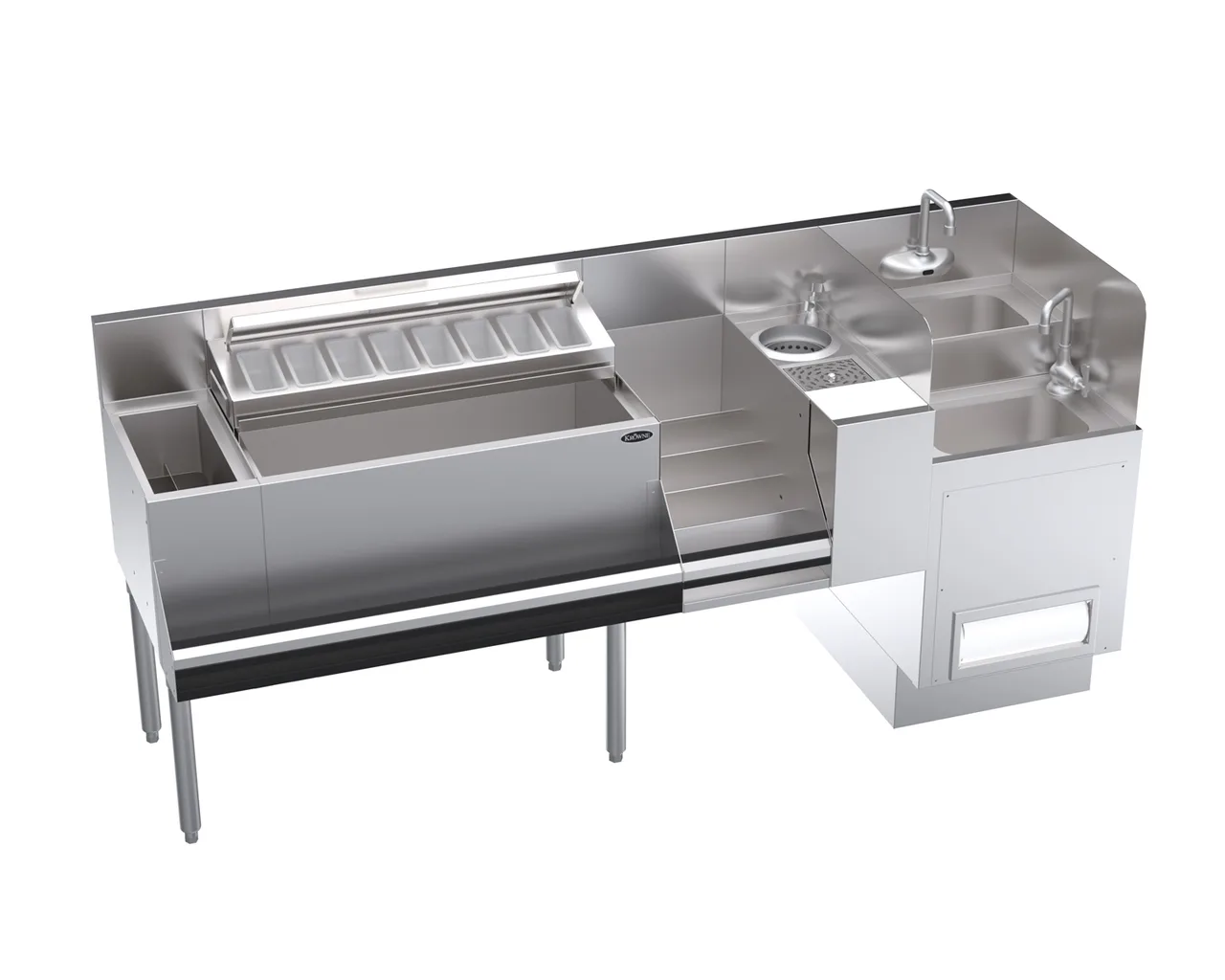 Krowne KR24-TCS76F 76" Underbar Ice Bin / Cocktail Station