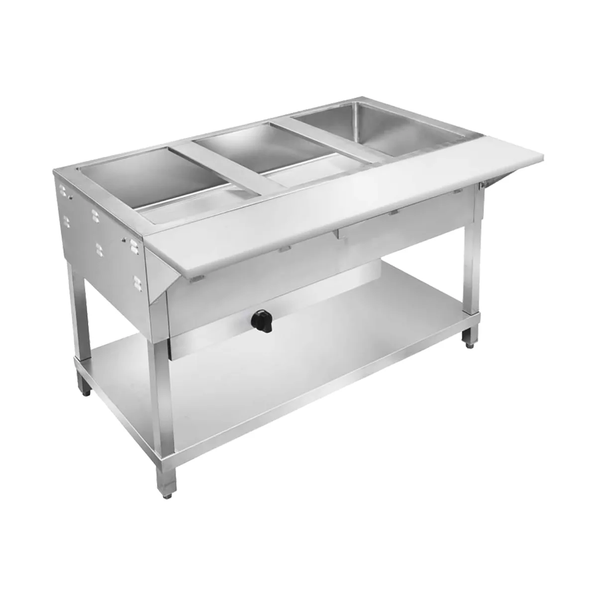 Klinger's Trading WB3H 47" Gas Hot Food Serving Counter, (3) Open Wells