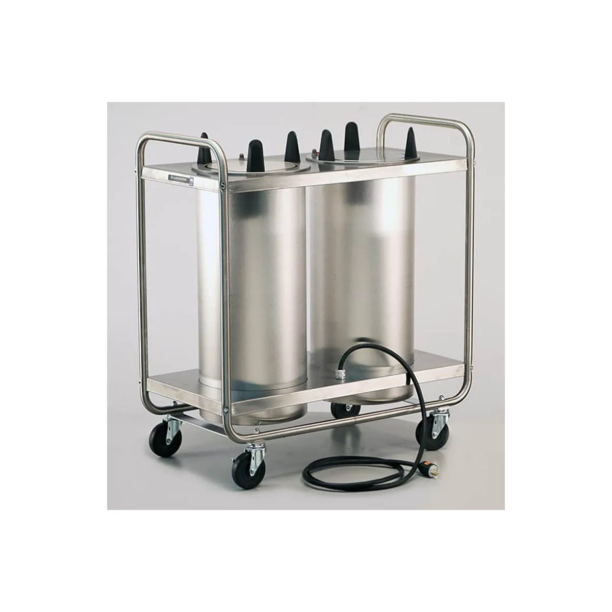 Lakeside 8210 Mobile Open Base 2-Stack Dish Dispenser w/ 10-1/8" Dia. Dish Size, Heated