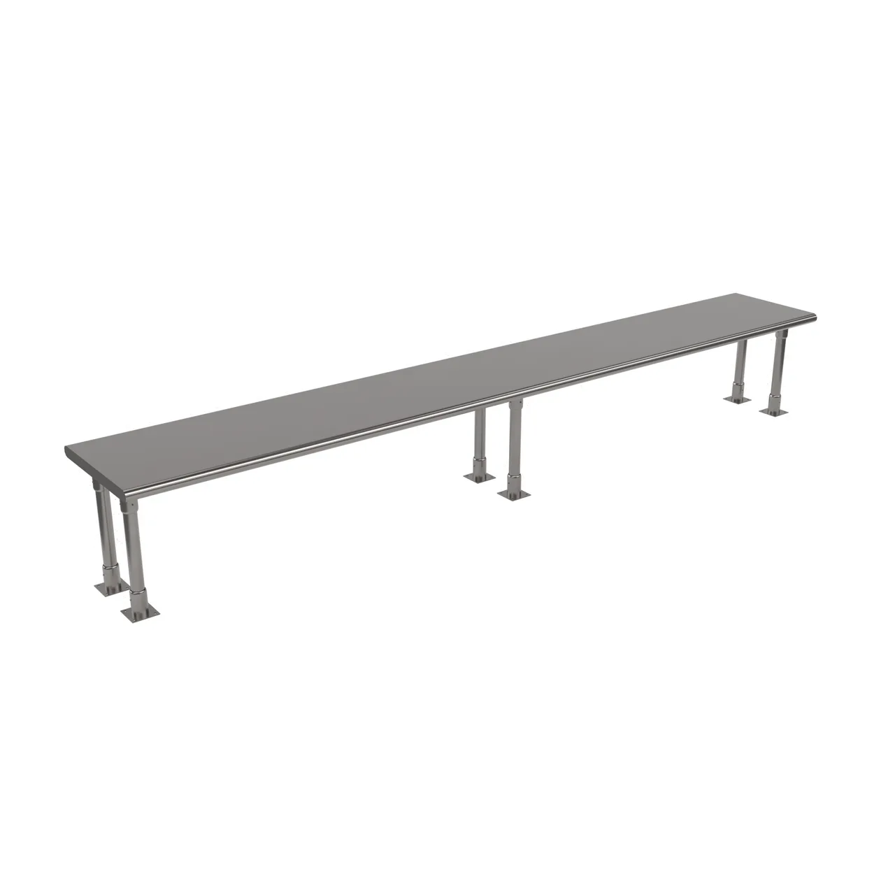 BK Resources BK-OSS-18120BN Single Overshelf, Table Mount, 120"W X 18"D
