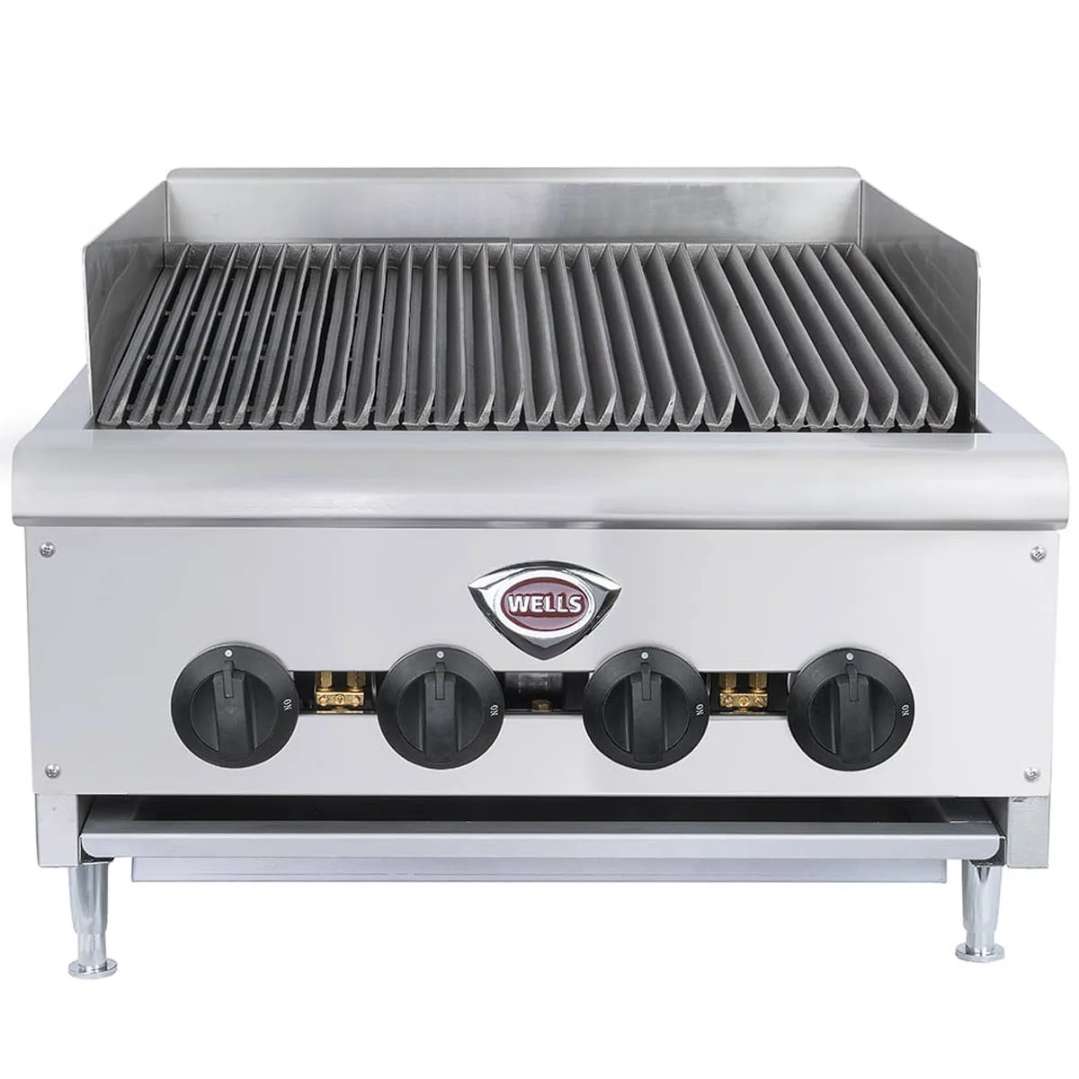 Wells HDCB-2430G 24" Countertop Heavy Duty Gas Radiant Charbroiler w/ (4) Burners, 80.000 BTU