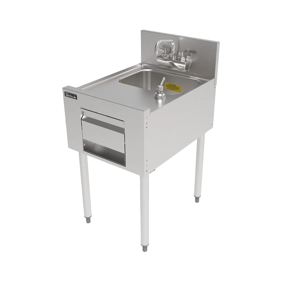 Perlick TSF18HS 18" Underbar Hand Sink Unit with Soap, Towel Dispenser & Hinged Door
