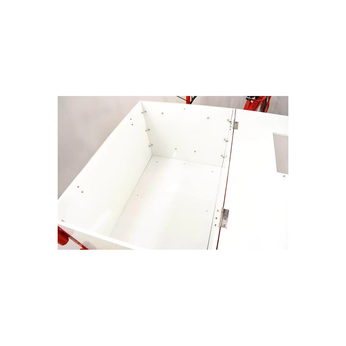 Omcan USA 46660 White Front Load Ice-Cream / Cargo Bike w/ Non-Insulated White Wooden Box