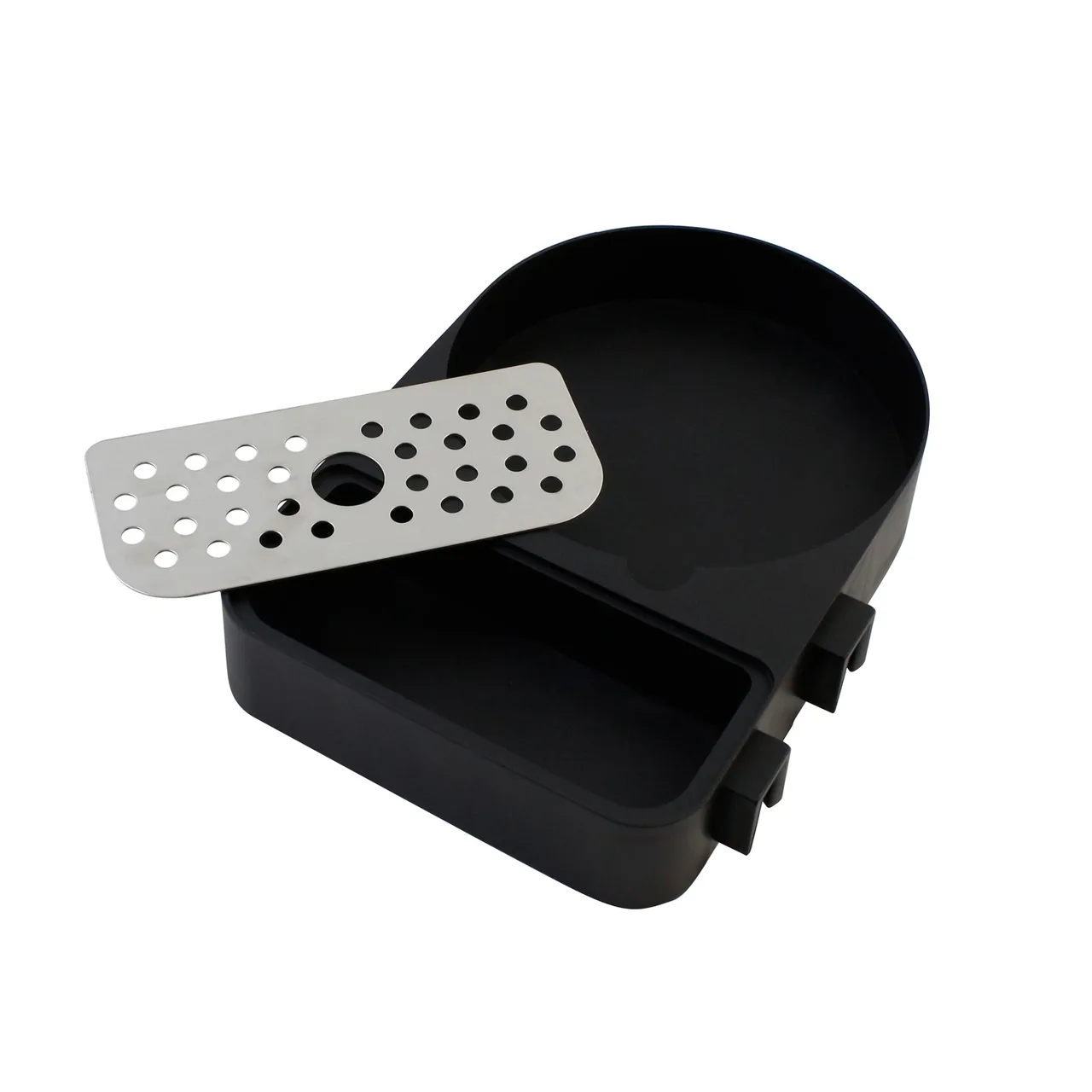 CAC China DTAP-RS Airpot Drip Tray, Black / Cherry, Fits 5‑Quart Airpots, Plastic - 1/Each