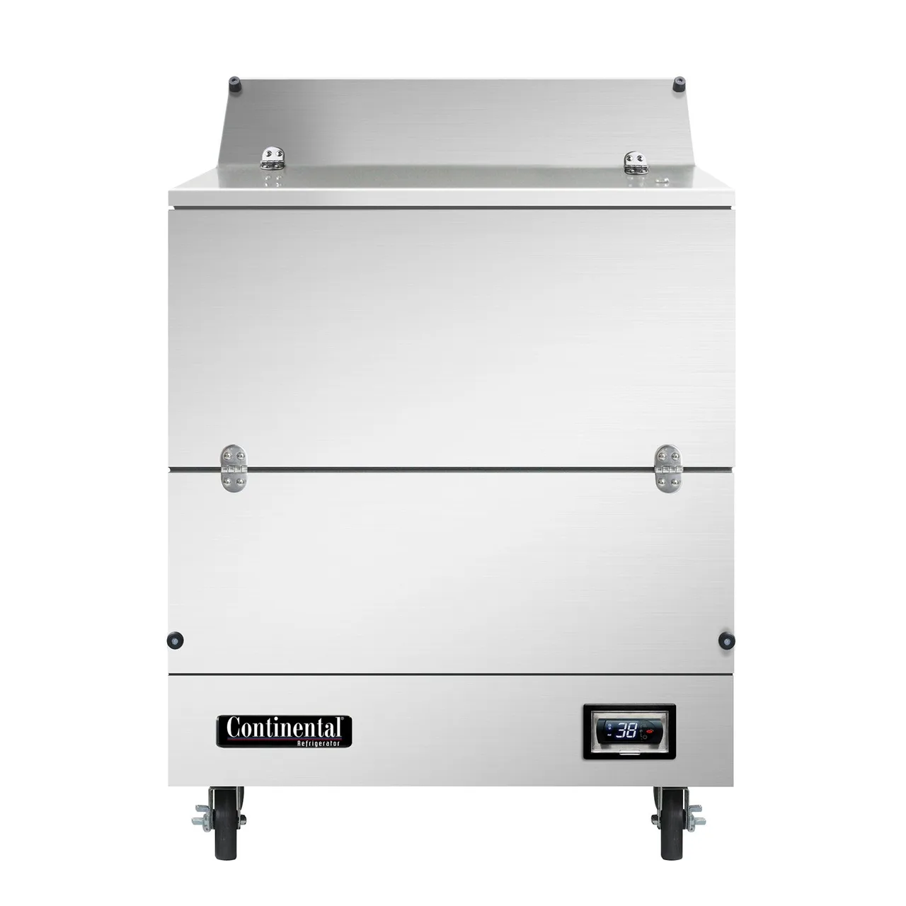 Continental Refrigerator MC3NSSD 34" Dual Sided Milk Cooler, Forced Air, 8 Crates Capacity