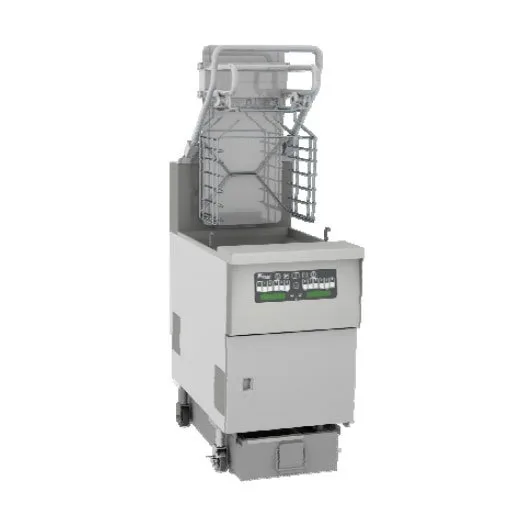 Pitco SFSGLVRF 21" Full Pot Floor Model Gas Fryer w/ 76 lbs Capacity, Built-In Filter, Basket Lift, 125.000 BTU