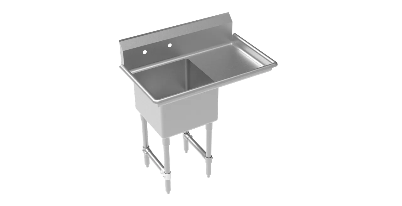 Krowne CS-1818-R-LF One Compartment Sink, 39"W X 24"D X 43"H