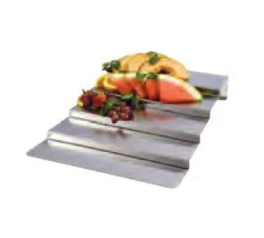 Lakeside 200 Display Riser – 28" W x 17" D Rectangular Stainless Steel with Five 3" Deep Steps, USA Made