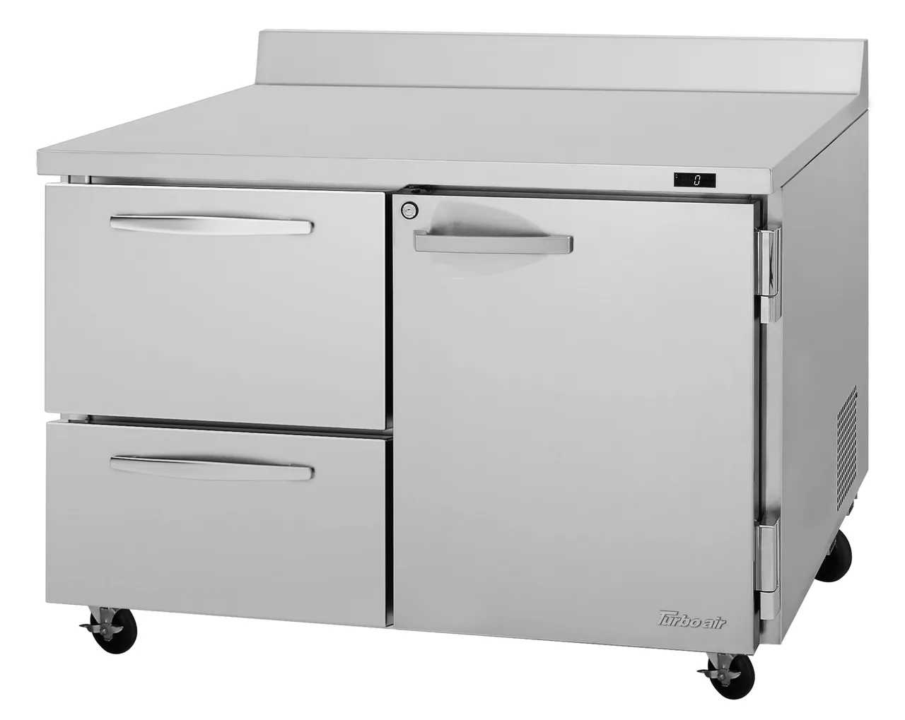 Turbo Air PWF-48-D2R(L)-N 48" 2-Section Worktop Freezer w/ 1 Door & 2 Drawers, 12.8 cu. ft.