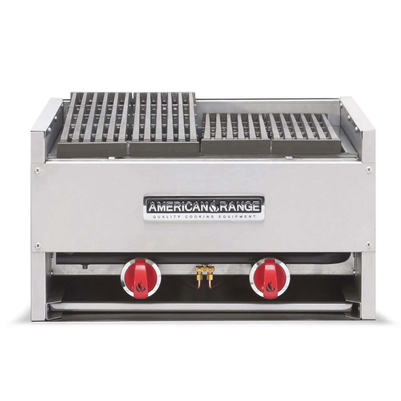 American Range AECB-24 24" Countertop Gas Lava Rock Charbroiler w/ (2) Burners, 70.000 BTU