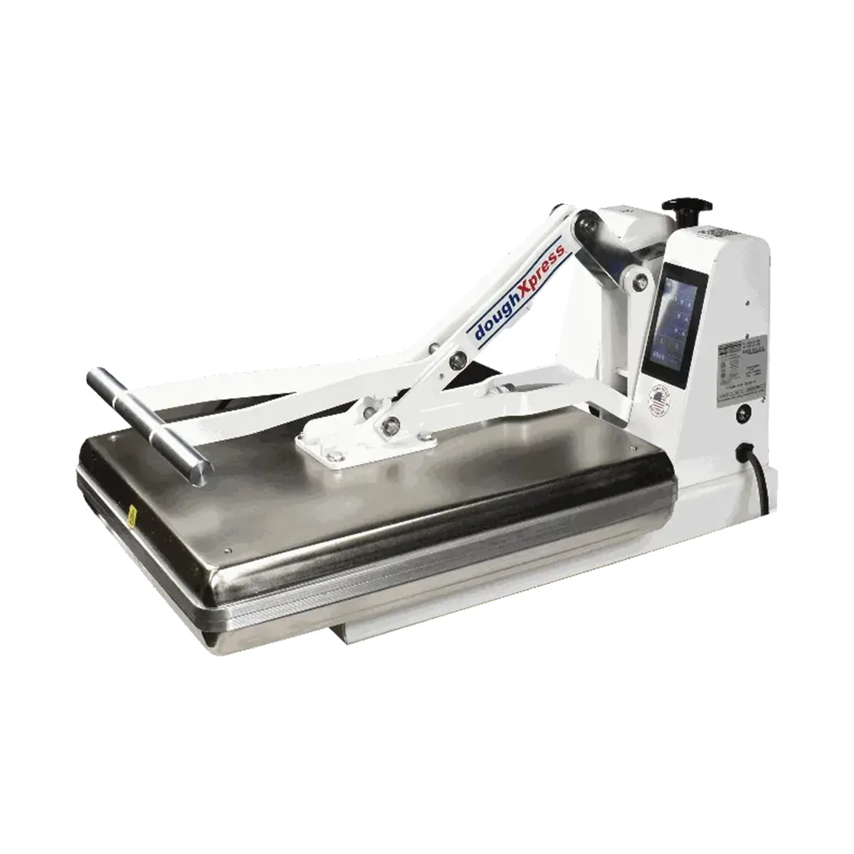 DoughXpress TXM-20 Dual Heat Manual Tortilla Pizza Dough Press, 16 x 20" Platens, 3100W, 220V