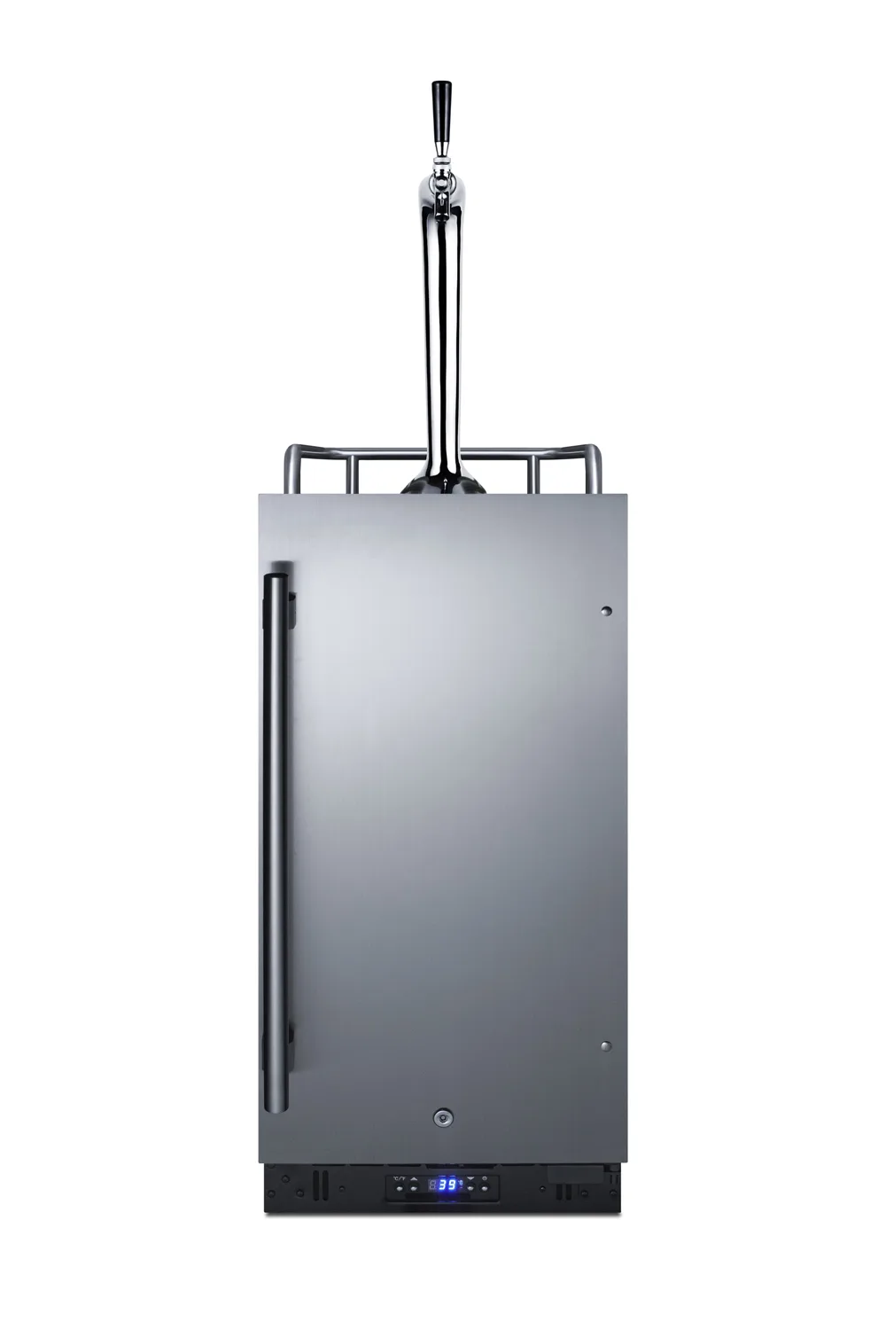 Summit SBC15SNAKE – 15" Wide 2.9 cu.ft. Kegerator, Gooseneck Tap Kit, CO2 Tank, R600a, ETL, Casters