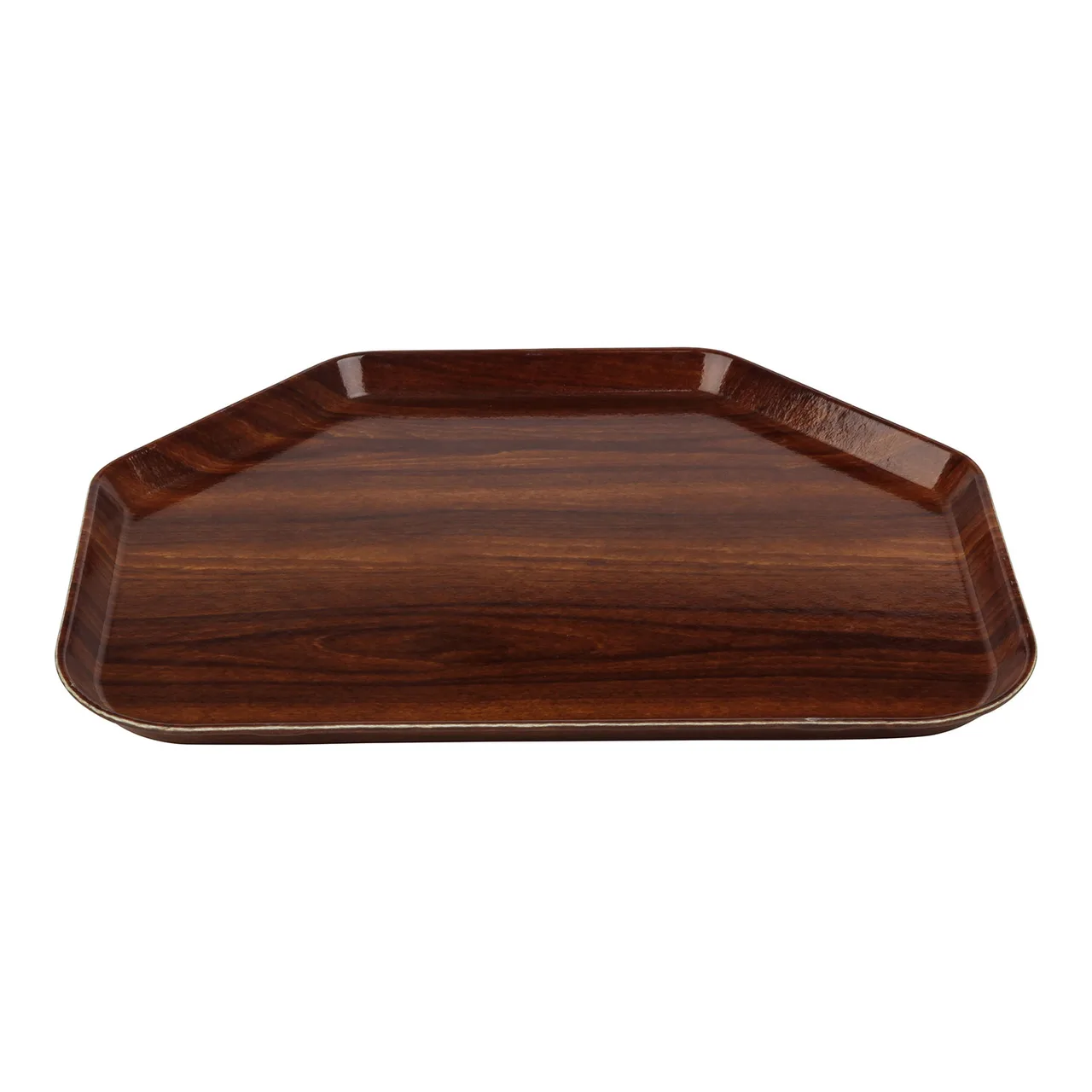 Cambro 1520TR308 Camtray Trapezoid Tray, 14‑9/16" x 19‑1/2", Fiberglass, Teak Finish, NSF
