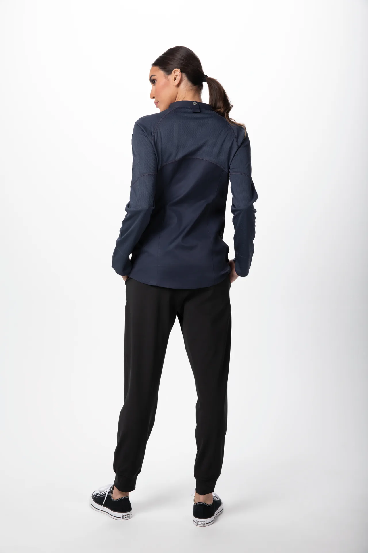 Chef Works CBZ02W-GRY-3XL - Nepal Chef Coat, Raglan Long Sleeve, Center Zipper, Grey 3XL