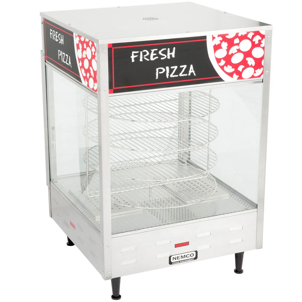 Nemco 6452 22" Full Service Countertop Pizza Merchandiser, 4 Shelves