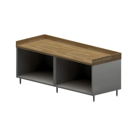 BK Resources CMBT-3696 Chef Table, Cabinet Base with Open Front