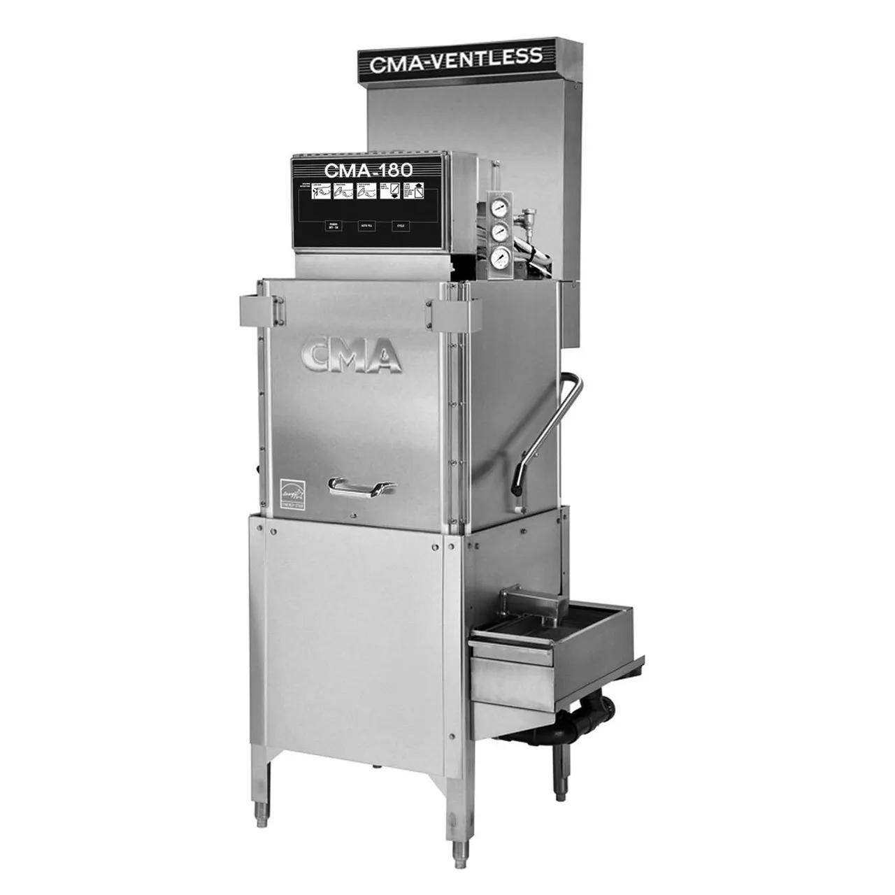 CMA Dishmachines 180-VL 26" Door Type Ventless Dishwasher, 40 Racks/Hr - High Temp with Booster