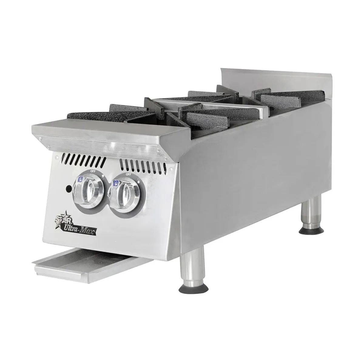 Star 802HA 12" Countertop Gas Hotplate with (2) Burners, Manual Controls, 60.000 BTU