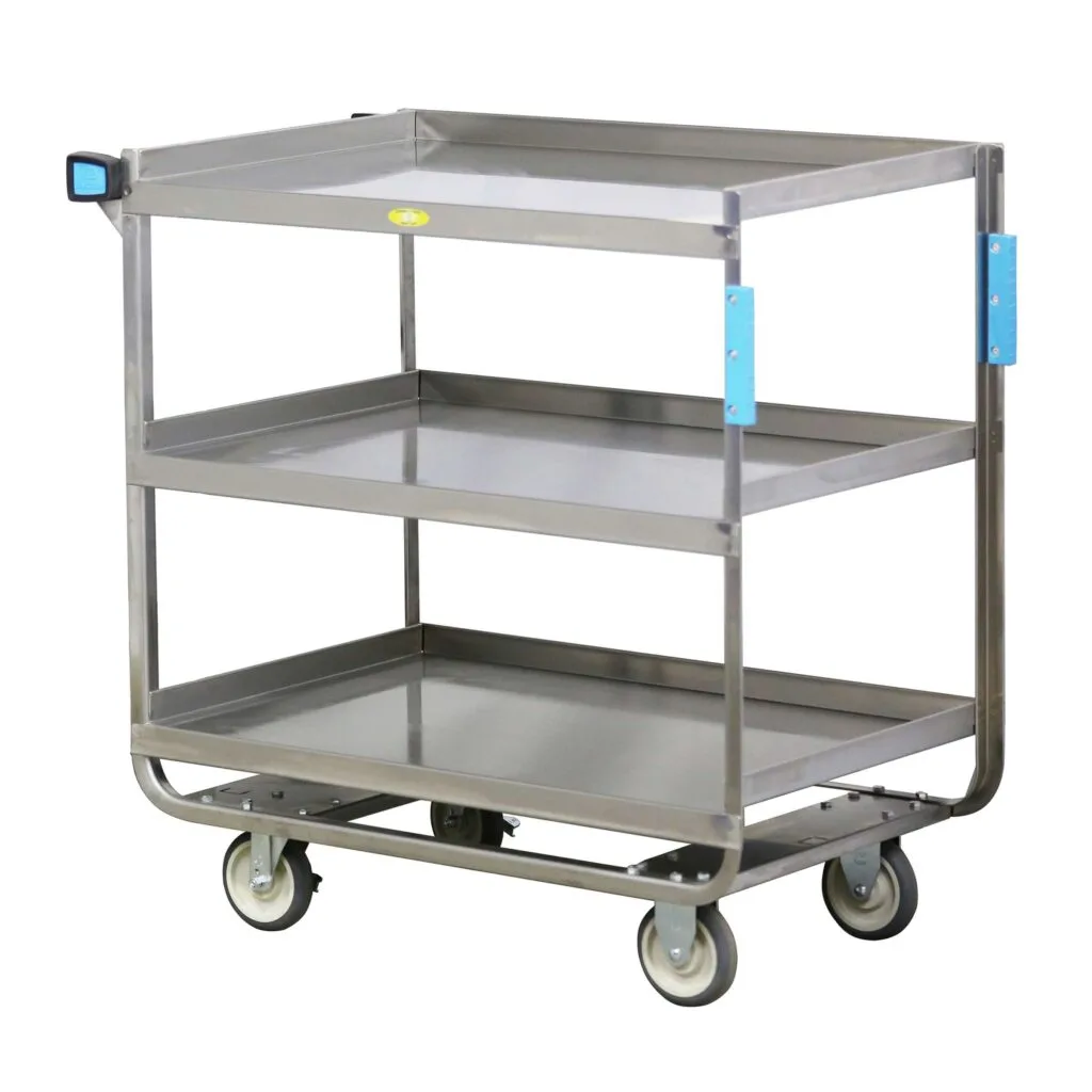 Lakeside 170867 Push Pull Trailing Cart with 3 Shelves, Heavy-Duty