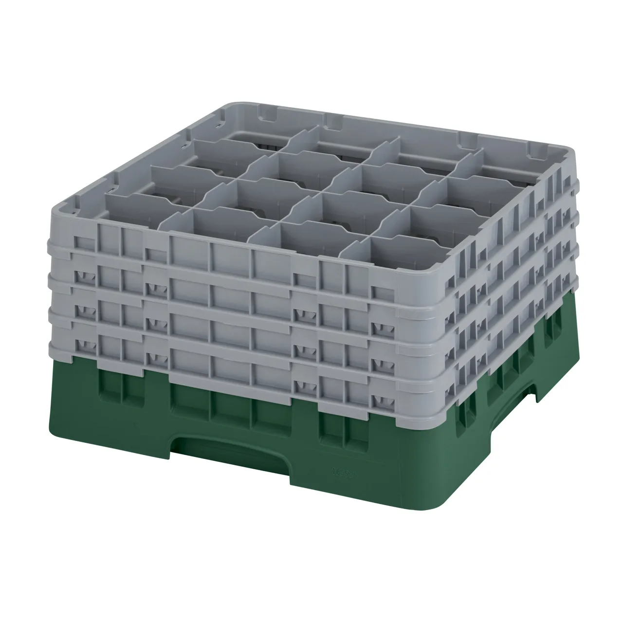 Cambro 16S900119 Camrack Glass Rack, Sherwood Green, Full Size, 19-3/4" x 19-3/4", 16 Compartments